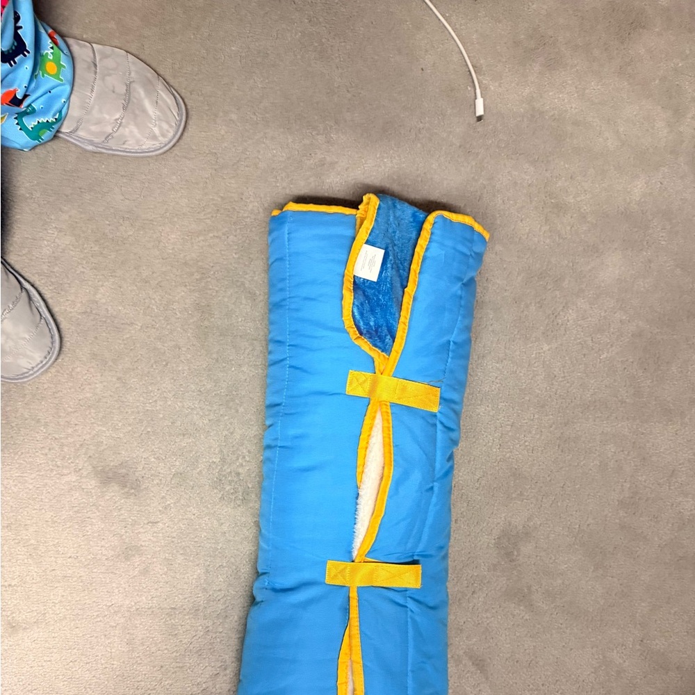 Vibrant Blue and Yellow Kids Sleeping Bag